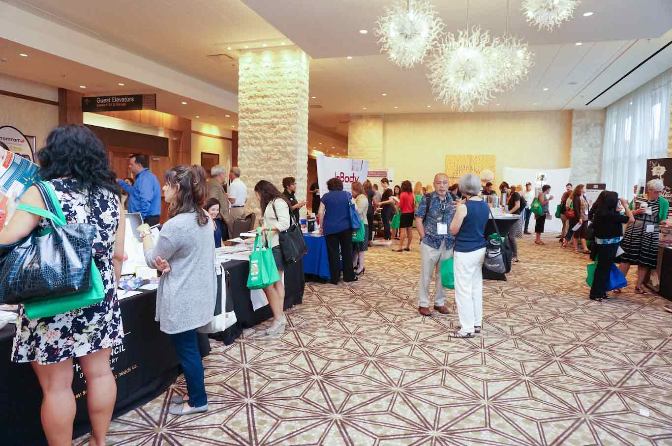The exhibit hall during the Healthier Texas Summit